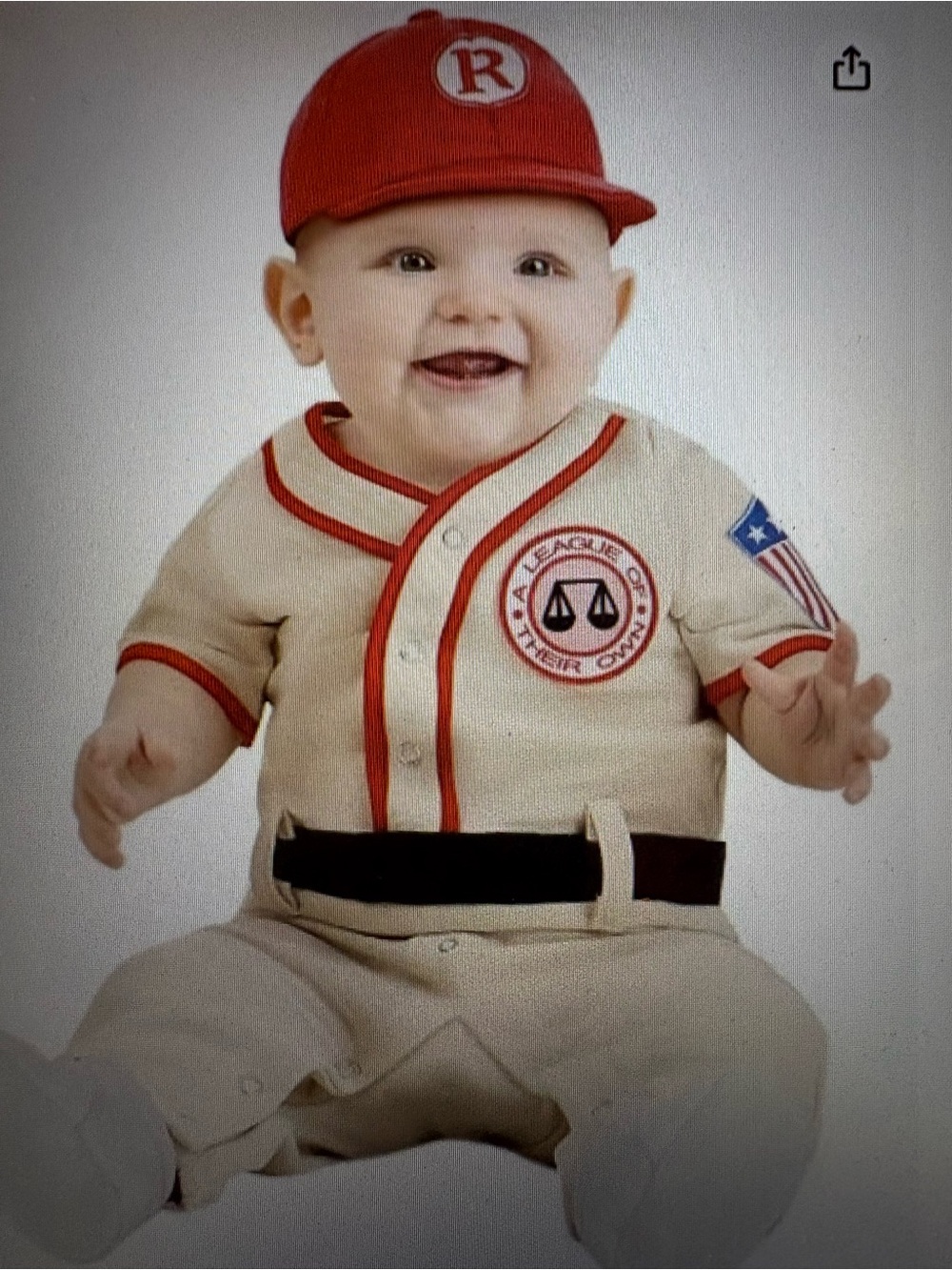 NIB A League of Their Own Coach Jimmy Baby Costume; Sz: 0-3 Months